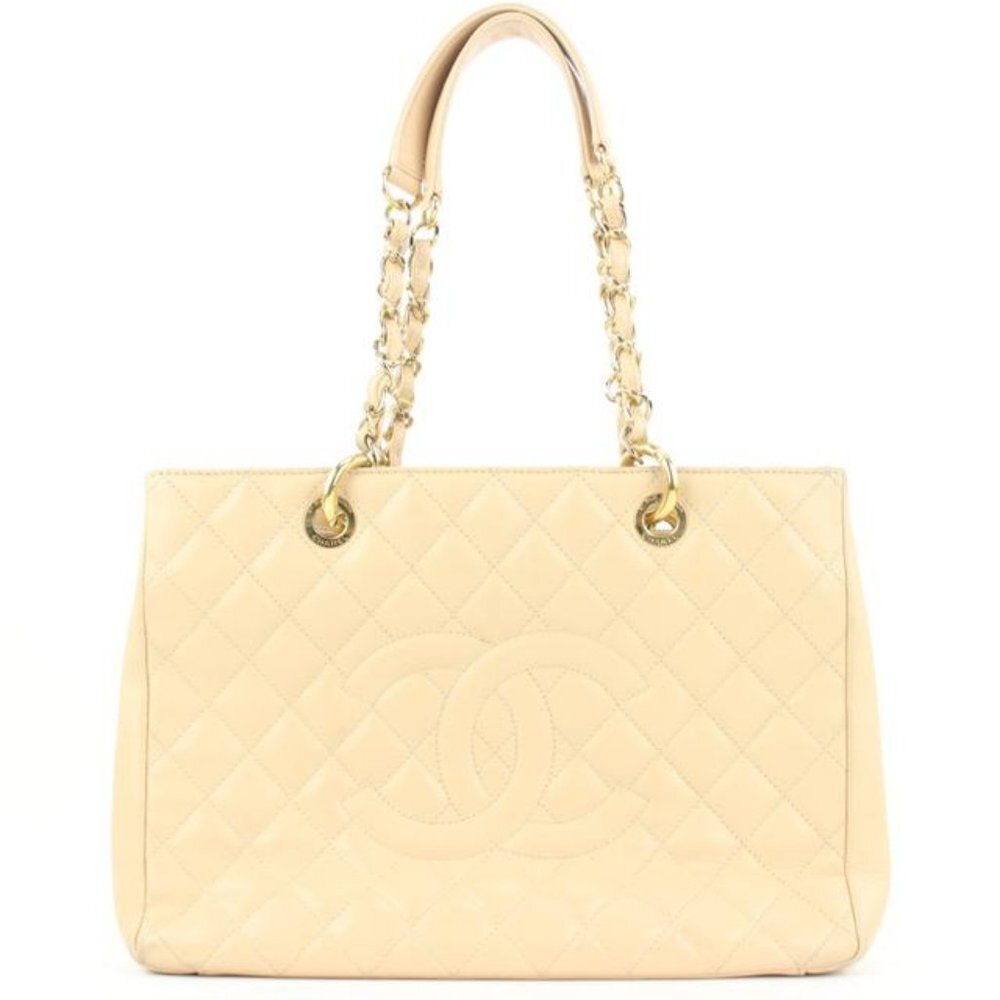 Chanel GST Beige Caviar Leather Grand Shopping